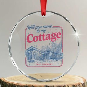 Will You Come To My Cottage This Summer Crystal Glass Ornament LGBT Romance Hockey Fan TS10 Transparent Glass 3'' Circle Print Your Wear