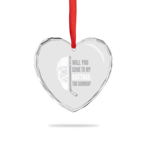 Will You Come To My Cottage This Summer Heart Crystal Glass Ornament Retro LGBT Romance Hockey Fan TS10 Print Your Wear