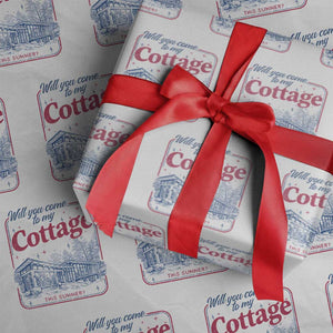 Will You Come To My Cottage This Summer Wrapping Paper Roll LGBT Romance Hockey Fan TS10 White Print Your Wear