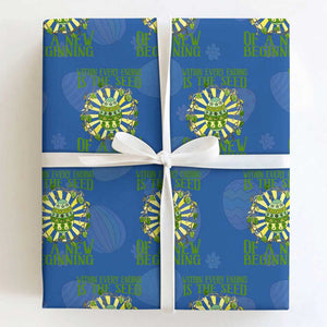 Within Every Ending Is The Seed Of A New Beginning Wrapping Paper Roll Ostara Pagan Eostre Easter Day TS11 Royal Blue Print Your Wear