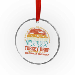 WKRP Turkey Drop Crystal Glass Ornament Funny Thanksgiving Day First Annual WKRP TS10 Print Your Wear