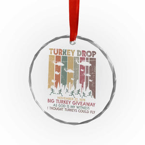 WKRP Turkey Drop Crystal Glass Ornament Retro First Annual WKRP Funny Thanksgiving Day TS10 Print Your Wear