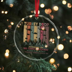 WKRP Turkey Drop Crystal Glass Ornament Retro First Annual WKRP Funny Thanksgiving Day TS10 Print Your Wear