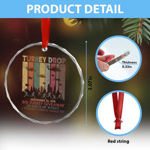WKRP Turkey Drop Crystal Glass Ornament Retro First Annual WKRP Funny Thanksgiving Day TS10 Print Your Wear