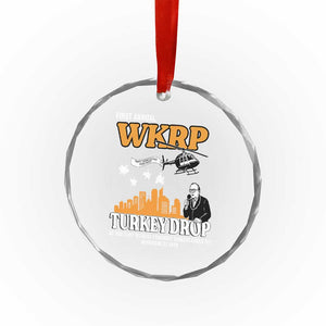 WKRP Turkey Drop with Les Nessman Crystal Glass Ornament Retro Thanksgiving Humor for Classic TV Fans TS02 Print Your Wear