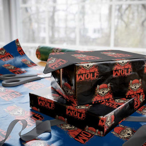 Wolf Football Lover Wrapping Paper Roll Game Day Tailgate Lifestyle TS12 Black Print Your Wear