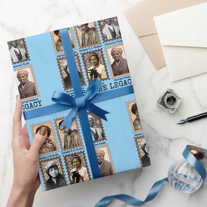Women In History Wrapping Paper Roll We Are The Legacy Of Strong Women TS12 Light Blue Print Your Wear