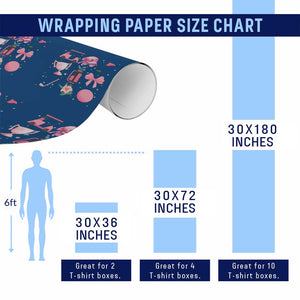 Womens Golf Lover Wrapping Paper Roll Cute Pink Bow Golf Sports Gift TS12 Print Your Wear