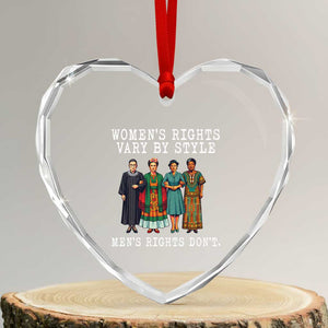 Womens Rights Vary By Style Feminists Historic Female Empowerment Heart Crystal Glass Ornament Powerful Feminism Civil Rights Movement