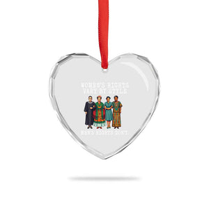 Womens Rights Vary By Style Feminists Historic Female Empowerment Heart Crystal Glass Ornament Powerful Feminism Civil Rights Movement