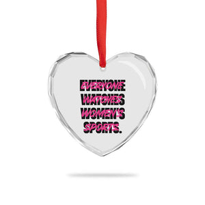 Womens Sports Heart Crystal Glass Ornament Feminist Body Positivity Inclusive Equality TS10 Print Your Wear
