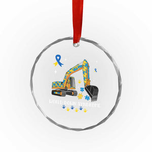 World Down Syndrome Awareness Day Bulldozer Crystal Glass Ornament TS02 Print Your Wear