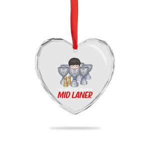 Worlds Okayest Mid Laner Heart Crystal Glass Ornament Funny Game Lover Gift TS12 Print Your Wear