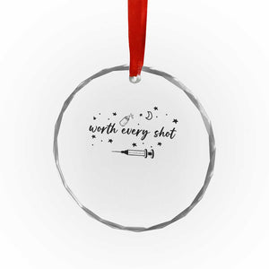 Worth Every Shot Crystal Glass Ornament IVF Baby Pregnancy Announcement TS10 Print Your Wear