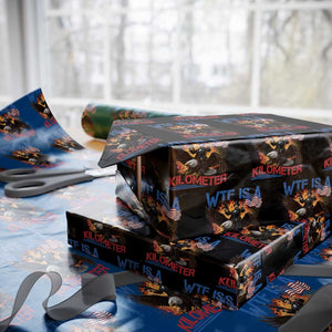 WTF Is A Kilometer Abraham Lincoln Wrapping Paper Roll Funny USA Patriotic 4th of July