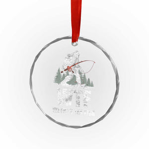 WTF Where's The Fish Crystal Glass Ornament Funny Fishing Gifts Bigfoot Sasquatch TS10 Print Your Wear