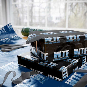 WTF Where's The Fish Wrapping Paper Roll Funny Fishing Gifts Fathers Day TS10 Black Print Your Wear