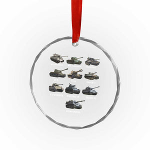 WW2 Tanks Crystal Glass Ornament M4 Sherman Panzer IV Tiger II T-34 History Buff TS02 Print Your Wear