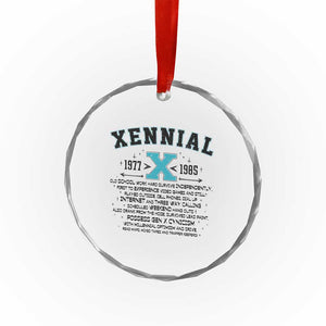 Xennial Definition 1977 to 1985 Crystal Glass Ornament Vintage Dictionary Style Graphic TS02 Print Your Wear
