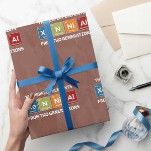 Xennial The Perfect Elements From Two Generations Wrapping Paper Roll Periodic Table Science Graphic