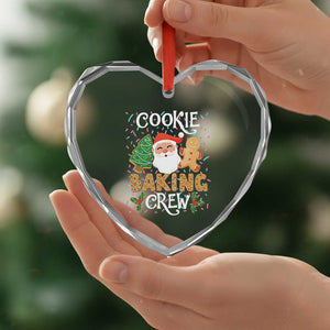 Xmas Baking Crew Heart Crystal Glass Ornament Cute Cookie Santa Gingerbread TS09 Print Your Wear