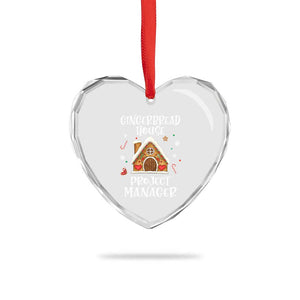 Xmas Baking Heart Crystal Glass Ornament Gingerbread House Project manager Decorating TS09 Print Your Wear