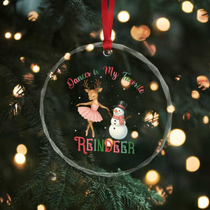 Xmas Ballet Reindeer Crystal Glass Ornament Dancer Is My Favorite Reindeer Gift TS12 Print Your Wear