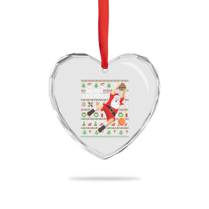 Xmas Basketball Heart Crystal Glass Ornament Merry Swishmas Santa Baseketball Player TS09 Print Your Wear