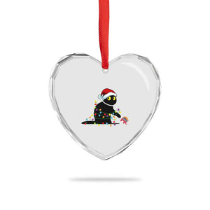 Xmas Black Cat Heart Crystal Glass Ornament Knock Over Elephant Funny Xmas TS02 Print Your Wear