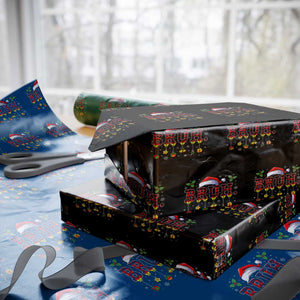 Xmas Bruh Wrapping Paper Roll Red Plaid Retro Xmas Pajamas Matching TS02 Black Print Your Wear
