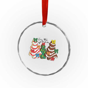 Xmas Cake Tree Bow Crystal Glass Ornament Tis The Season TS10 Print Your Wear