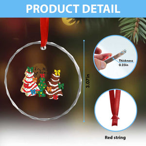 Xmas Cake Tree Bow Crystal Glass Ornament Tis The Season TS10 Print Your Wear