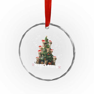 Xmas Cat Crystal Glass Ornament Santa Paw And Claw Cats Xmas Tree TS09 Print Your Wear
