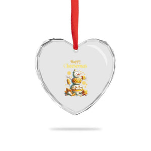Xmas Cheese Lover Heart Crystal Glass Ornament Happy Cheesemas Merry Xmas TS02 Print Your Wear