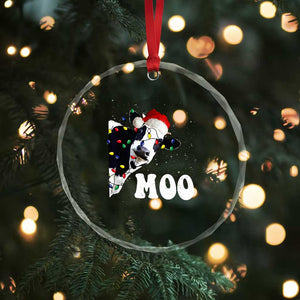 Xmas Cow Crystal Glass Ornament Funny Cow Lover Xmas Gift Farm TS10 Print Your Wear
