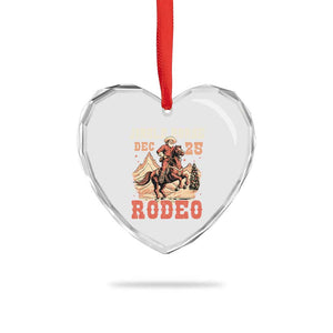 Xmas Cowboy Heart Crystal Glass Ornament Vintage Jingle Horse Rodeo Funny Howdy Western TS09 Print Your Wear