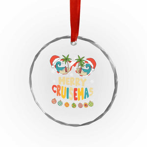 Xmas Cruising Crystal Glass Ornament Merry Cruisemas Palm Tree Sunglass Cruise TS09 Print Your Wear