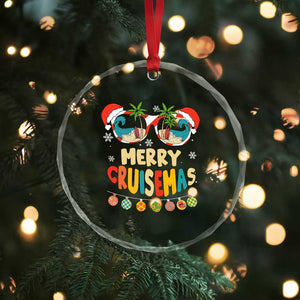 Xmas Cruising Crystal Glass Ornament Merry Cruisemas Palm Tree Sunglass Cruise TS09 Print Your Wear