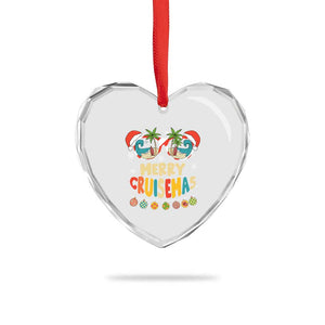 Xmas Cruising Heart Crystal Glass Ornament Merry Cruisemas Palm Tree Sunglass Cruise TS09 Print Your Wear