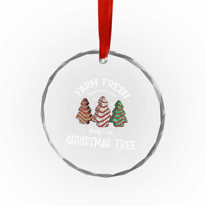Xmas Crystal Glass Ornament Farm Fresh Sprinkles Frosting Cake Ready To Eat Christmas Tree TS11 Print Your Wear