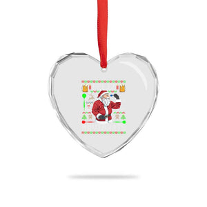 Xmas Dart Lover Heart Crystal Glass Ornament Feliz Navidarts Santa Navidad Ugly Sweater TS02 Print Your Wear