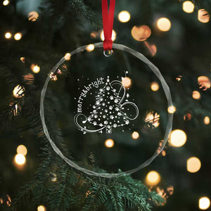 Xmas Dog Crystal Glass Ornament Merry & Bright Cute Xmas Tree with Paws Gift for Dog Lover TS10 Print Your Wear