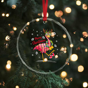 Xmas Flamingo Crystal Glass Ornament Tropical Xmas Family Beach Vacation TS10 Print Your Wear