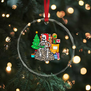 Xmas Gamer Skeleton Gaming Crystal Glass Ornament TS09 Print Your Wear