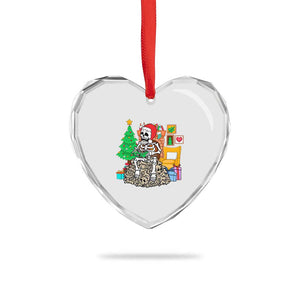 Xmas Gamer Skeleton Gaming Heart Crystal Glass Ornament TS09 Print Your Wear