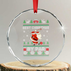 Xmas Golf Crystal Glass Ornament Santa Golfer Best Christmas By Par TS09 Transparent Glass 3'' Circle Print Your Wear