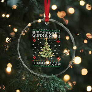 Xmas Gun Lover Crystal Glass Ornament Deck The Halls With Guns And Ammo TS09 Print Your Wear