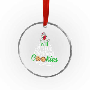 Xmas Gymer Crystal Glass Ornament Will Run For Christmas Cookies Santa Running Race TS09 Print Your Wear
