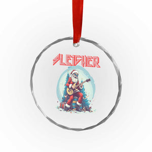 Xmas Heavy Metal Crystal Glass Ornament Sleigher Hail Santa Playing Guitar TS09 Print Your Wear