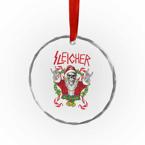 Xmas Heavy Metal Crystal Glass Ornament Sleigher Skeleton Santa Xmas Wreath TS11 Print Your Wear